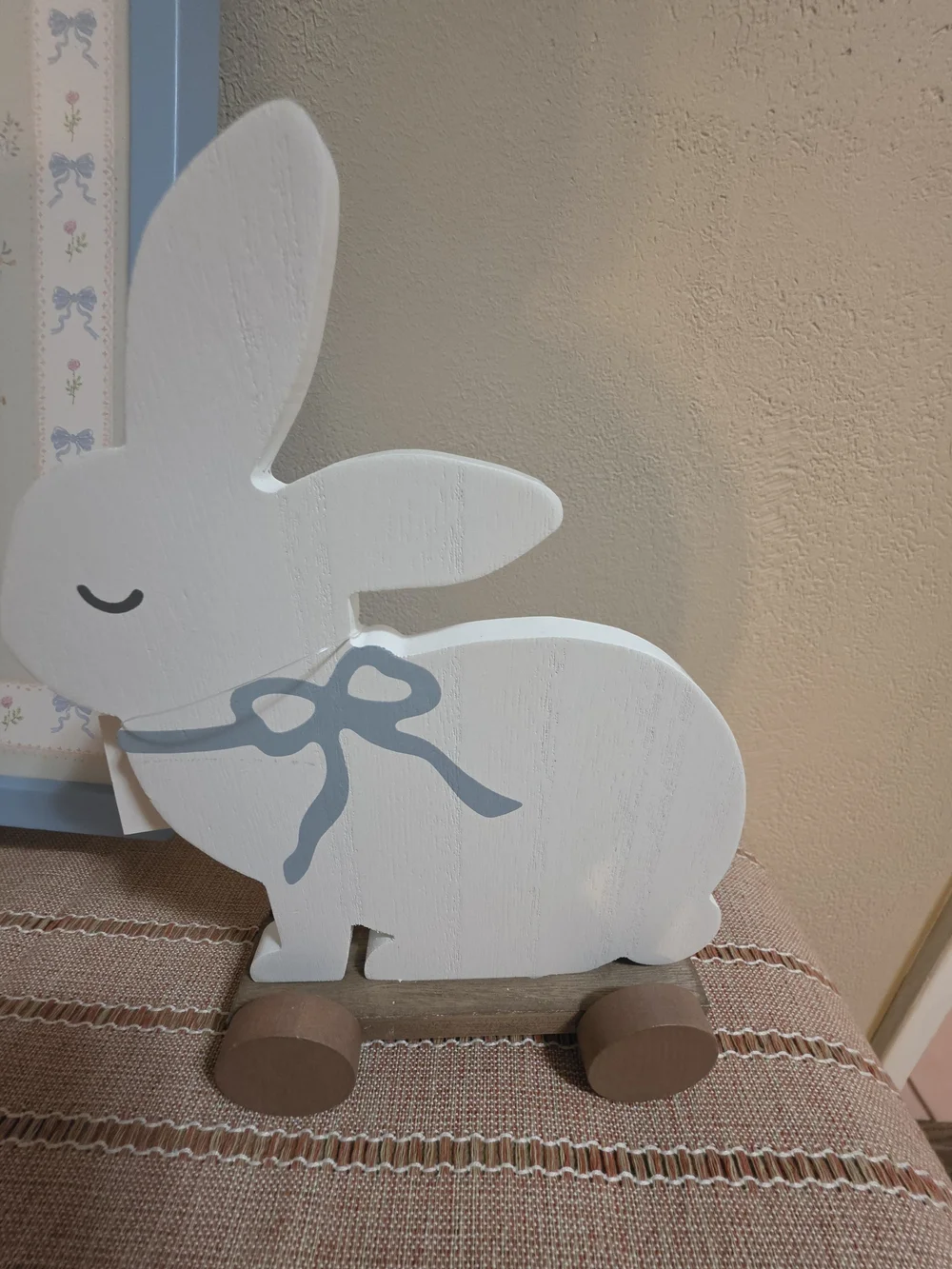 Hobby Lobby Pink & Blue Bunny Framed Art Set